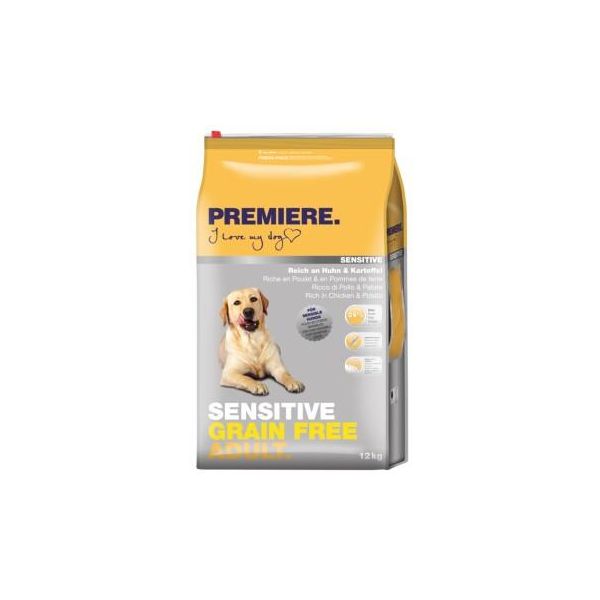 Premiere Croquettes Sensitive Pour Chien Adulte Sans CéRéAles Poulet Et Pommes De Terre 2X12 Kg-image