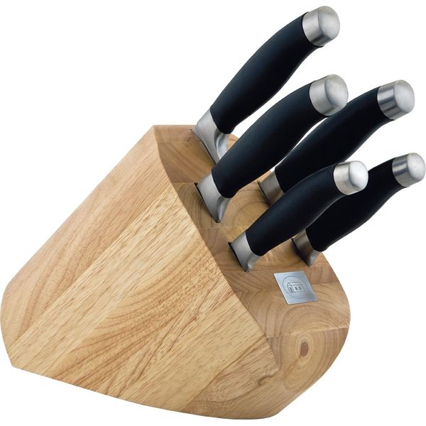 Messerblock Carl Schmidt Sohn "Shikoku 6-Teiliges Set, Edelstahl Rostfrei", Schwarz, B:1,2Cm H:36,6Cm L:15,5Cm Ø:1,2Cm, MesserblöCke, Messerblock, Mit Kullenschliff-image