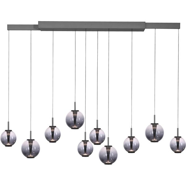 Neuhaus Pure LED Pendelleuchte "Pure E-Infinity", Grau (Mystic Grau), 10, H: 100Cm, 1 Stk., Leuchten, E-Slide Funktion, Cct, Dimmbar, Fernbedienung, LED Pendelleuchte-image