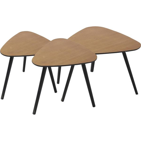 Beistelltisch MÖBilia "Alannah", Schwarz (Natur, Schwarz, Schwarz, Natur), B:50Cm H:40Cm T:50Cm, Tische, Beistelltisch-image