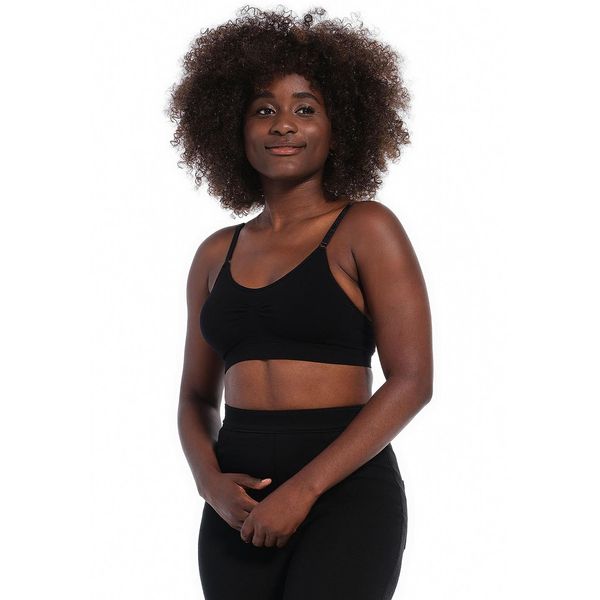 BüGelloser Bh Magic Bodyfashion "Comfort Bra", Damen, Gr. L, N-Gr, Schwarz, Obermaterial: 89% Polyamid, 11% Elasthan, Unifarben, Figurbetont, Bhs, Bequemer Nahtloser Und BüGelloser TräGer-Bh-image