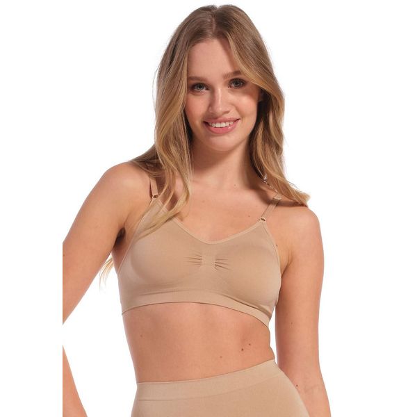 BüGelloser Bh Magic Bodyfashion "Comfort Bra", Damen, Gr. Xl, N-Gr, Braun (Cappuccino), Obermaterial: 89% Polyamid, 11% Elasthan, Unifarben, Figurbetont, Bhs, Bequemer Nahtloser Und BüGelloser TräGer-Bh-image