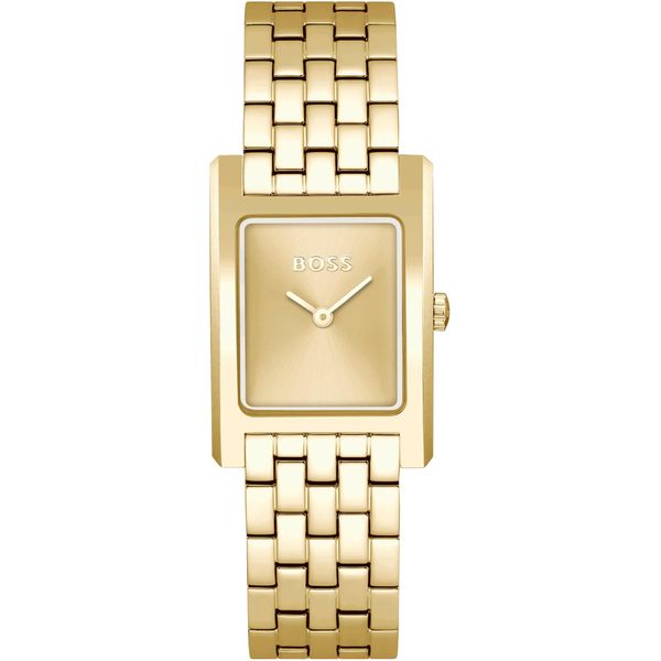 Quarzuhr Boss "Lucy", Gold (Goldfarben), Armbanduhren, Damen, Quarzuhr, Armbanduhr, Damenuhr, Edelstahlarmband, Analog-image