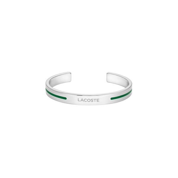 Armreif Lacoste "Adventurer", Silber (Edelstahlfarben, GrüN), ArmbäNder, Damen, Edelstahl, Armreif-image