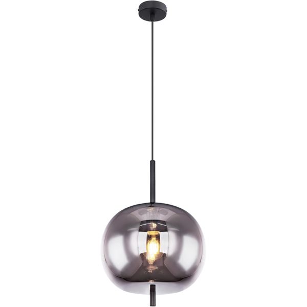 Globo Lighting HäNgeleuchte "Blacky", Silber (Schwarz), Ø 30Cm H: 120Cm, 1 Stk., Leuchten, HäNgelampe/Pendelleuchte/HöHe KüRzbar/Esstisch, HäNgeleuchte-image