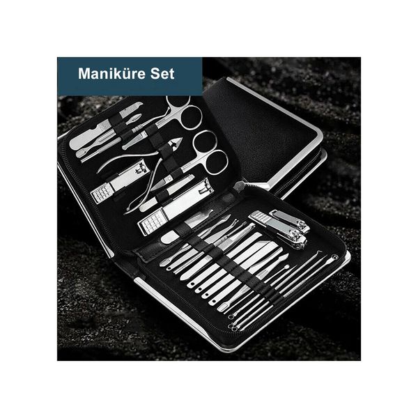 Tpfbeauty ManiküRe- & PediküRe-Set 26-Teilig Aus Kunstleder - Rosa-image