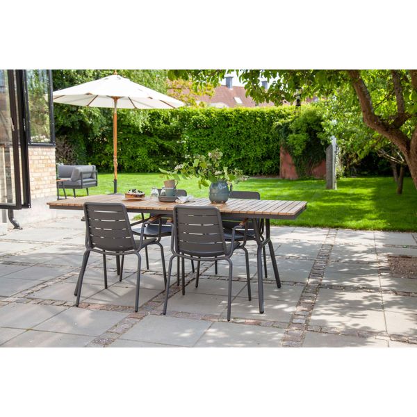 Gartentischgruppe Parc Anthrazit/Teak 5-Tlg.-image