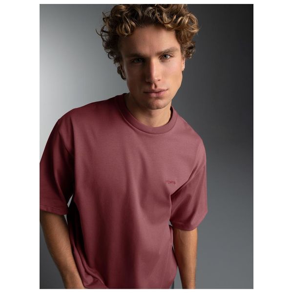 T-Shirt Trigema "Trigema Heavy Oversized T-Shirt", Herren, Gr. Xxl, Mahagoni, Single Jersey, 100% Baumwolle, Rundhals, Shirts T-Shirt-image