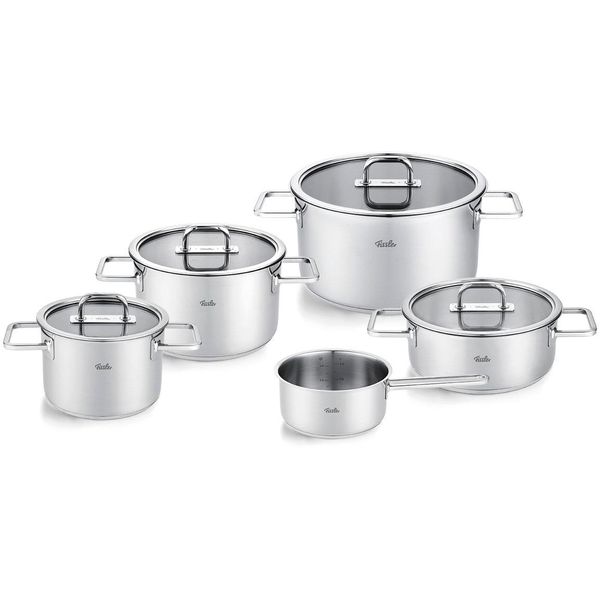 Topf-Set Fissler "Viseo Pro", Silber (Silberfarben), TöPfe, 9-Teiliges Edelstahl-Topfset Mit Superthermic Boden-image
