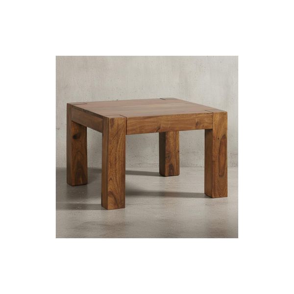 Kadima Design Rustikaler Couchtisch Nako: Akazienholz, Quadratisch, Handgefertigt, Pflegeleicht.-image