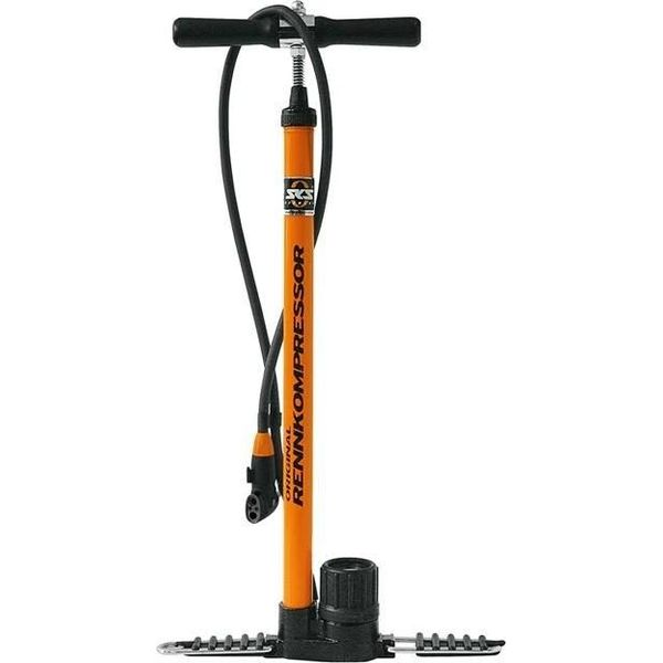 SKS Rennkompressor Standpumpe Orange Ventilkopf Multivalve - Schlauch-image
