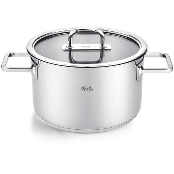 Kochtopf Fissler "Viseo Pro", Silberfarben, Ø:20Cm, TöPfe, Kochtopf, Edelstahl-Kochtopf Mit Glasdeckel Und Superthermic Boden-image