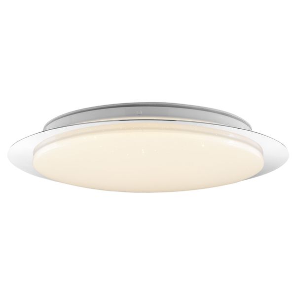 Brilliant Led Deckenleuchte "Vittoria", Chromfarben, Weiß, 1, Ø 40Cm H: 6Cm, 1 Stk., Leuchten, Ø 40 Cm, Lichtfarbe Bei Montage WäHlbar, 2700 K, 4000 K Oder 6500 K, Led Deckenleuchte-image