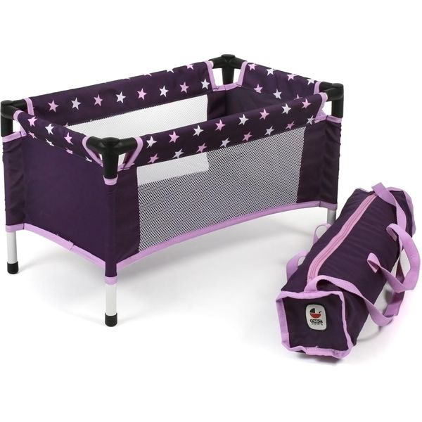 Puppenbett CHIC2000 "Puppen-Reisebett", Lila (Stars Lila), PuppenmöBel, Kinderb:31Cm H:32Cm T:54Cm, Stahl, Stoff, Mit Stoff-Tragetasche, B:31Cm H:32Cm T:54Cm-image