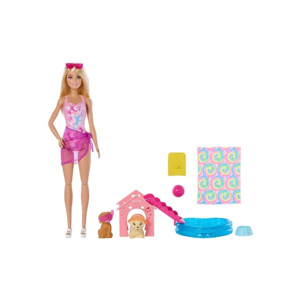 Mattel JBF35 - Barbie - Welpen Pool Party Spielset – Puppe Mit Hundepool-image