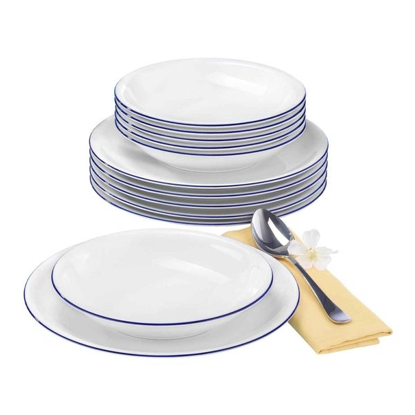 Seltmann Weiden Tafelservice Compact Blaurand 12Er Set-image