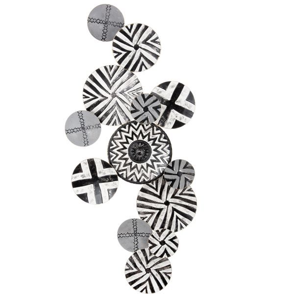 Wanddekoobjekt Casablanca BY Gilde "Wandrelief Zagora", Schwarz-Weiß (Schwarz, Weiß), B:132Cm H:60Cm T:8Cm, Metall, Wanddekoobjekte-image