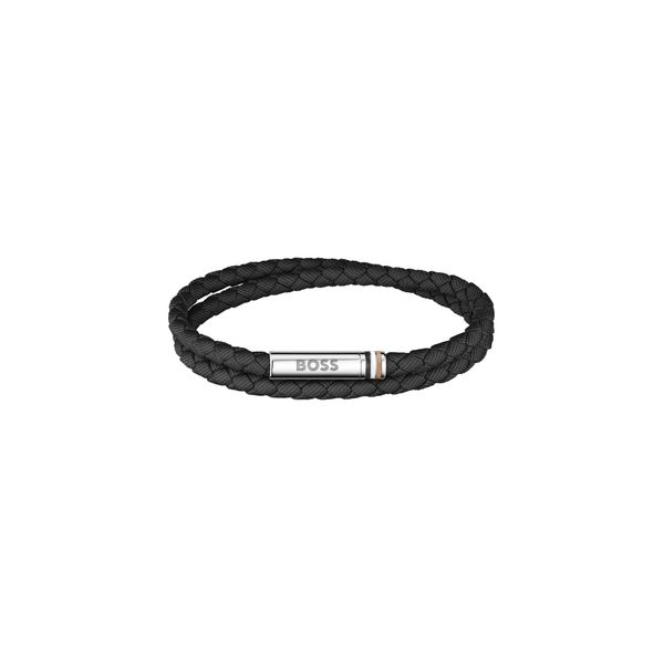 Armband Boss "Ares Summer", Schwarz, Edelstahlfarben, Weiß, Braun, ArmbäNder, Herren, 19Cm, Edelstahl Nylon, Edelstahl, Nylon, Armband, Emaille-image
