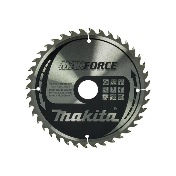 Makita SäGebblatt Makforce 190X30X40Z (B-32340)-image