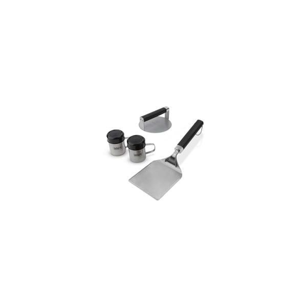 Smashed Burger Set, FüR Plancha, 4-Teilig , Presse Edelstahl/Schwarz-image