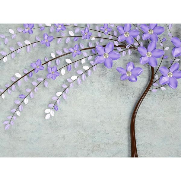 Fototapete Papermoon "Lila Baum", Bunt, B:5M L:2,8M, Vlies, Tapeten-image