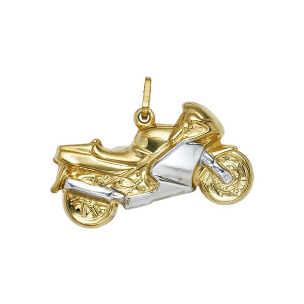 KettenanhäNger Jobo "AnhäNger Motorrad", Gold (Gelbgold 333), SchmuckanhäNger, Damen, Gelbgold 333, KettenanhäNger, 333 Gold Bicolor-image