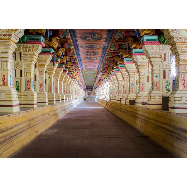 Fototapete Papermoon "Ramanathaswamy Tempel", Bunt, B:4M L:2,6M, Vlies, Tapeten-image