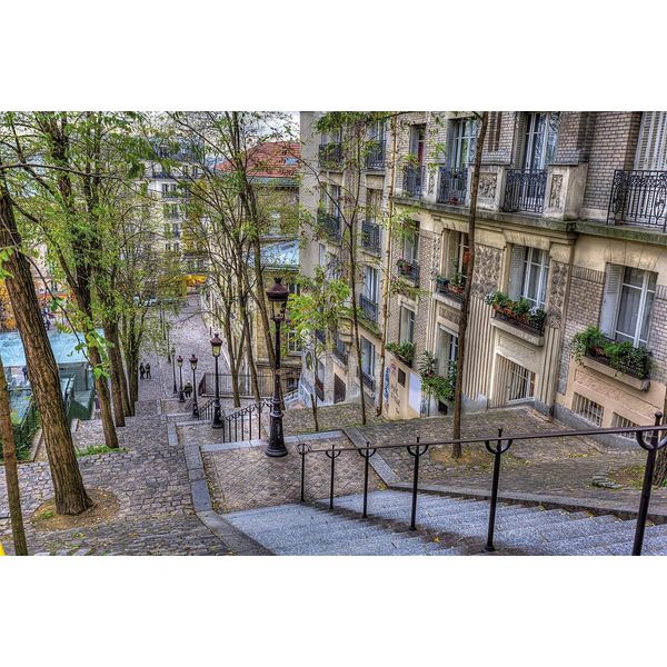 Fototapete Papermoon "Montmartre In Paris", Bunt, B:4M L:2,6M, Vlies, Tapeten-image