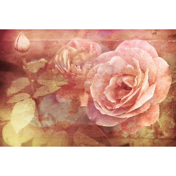 Fototapete Papermoon "Vintage Florals", Bunt, B:3,5M L:2,6M, Vlies, Tapeten-image