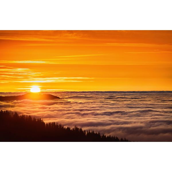 Fototapete Papermoon "SONNENUNTERGANG-NATUR Landschaft Berge Gebirge Alpen", Bunt, B:4,5M L:2,8M, Vlies, Tapeten-image