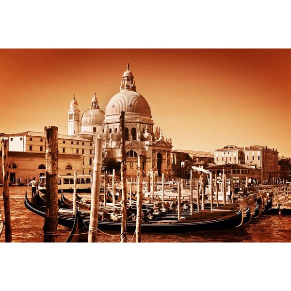 Fototapete papermoon "Retro Venedig", Bunt, B:4M L:2,6M, Vlies, Tapeten-image