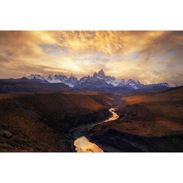 Fototapete Papermoon "Photo-Art Yan Zhang, Blick Von Der Schlucht", Bunt, B:5M L:2,8M, Vlies, Tapeten-image