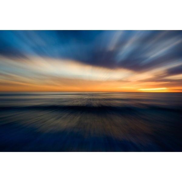 Fototapete Papermoon "Abstrakter Sonnenuntergang", Bunt, B:4,5M L:2,8M, Vlies, Tapeten-image