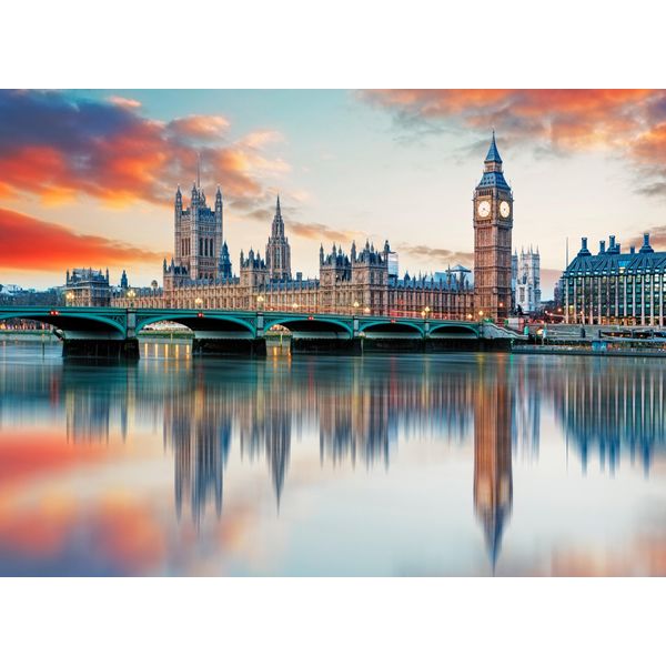 Fototapete Papermoon "Big Ben London", Bunt, B:4M L:2,6M, Vlies, Tapeten-image