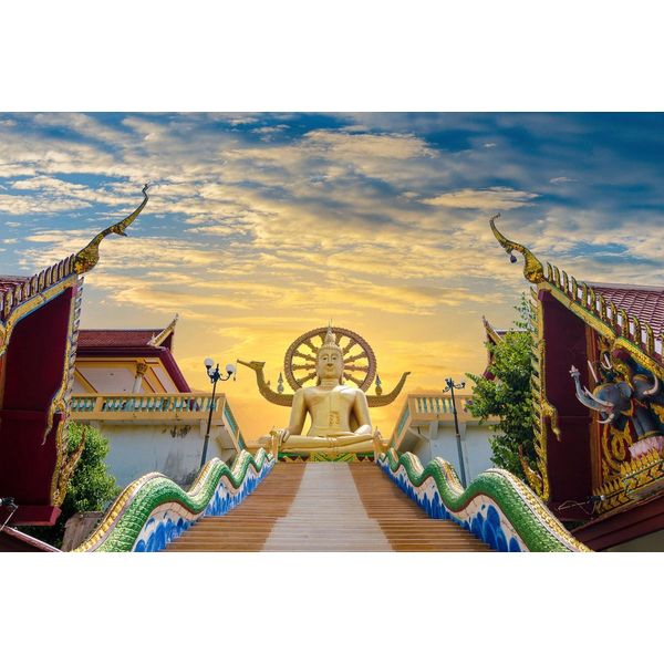 Fototapete Papermoon "Buddah Palast", Bunt, B:4M L:2,6M, Vlies, Tapeten-image