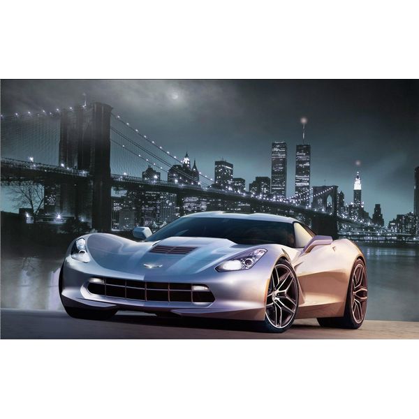 Fototapete Papermoon "Manhatten Car I", Bunt, B:5M L:2,8M, Vlies, Tapeten-image