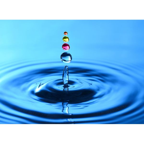 Fototapete Papermoon "Splash Droplets", Bunt, B:4M L:2,6M, Vlies, Tapeten-image