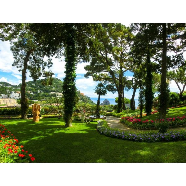 Fototapete Papermoon "Capri Island Garden", Bunt, B:4M L:2,6M, Vlies, Tapeten-image