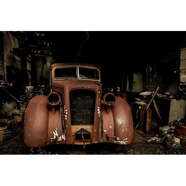 Fototapete Papermoon "Altes Auto", Bunt, B:4M L:2,6M, Vlies, Tapeten-image