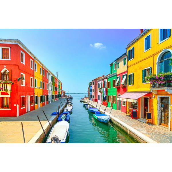 Fototapete Papermoon "ALTSTADT-PORTOFINO Venedig Rom Italien", Bunt, B:3,5M L:2,6M, Vlies, Tapeten-image