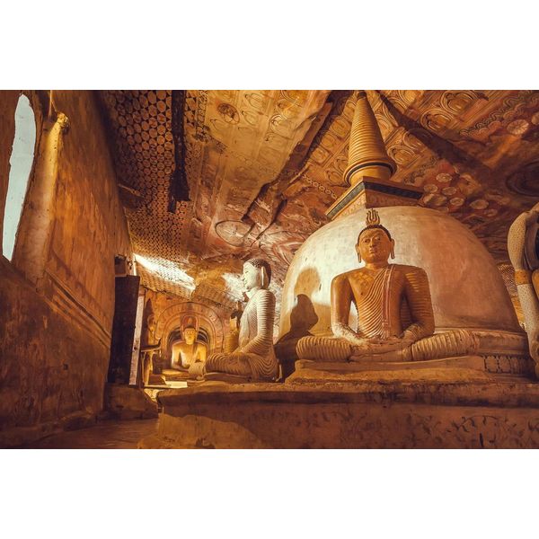 Fototapete papermoon "Buddah Figuren", Bunt, B:4M L:2,6M, Vlies, Tapeten-image