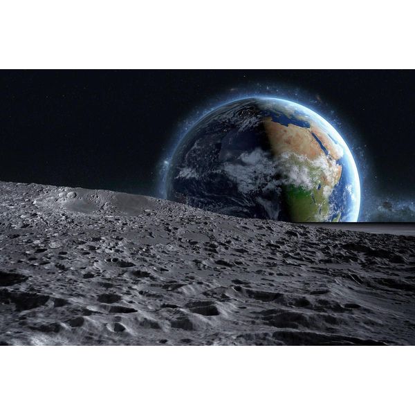 Fototapete Papermoon "Mond Und Erde", Bunt, B:5M L:2,8M, Vlies, Tapeten-image