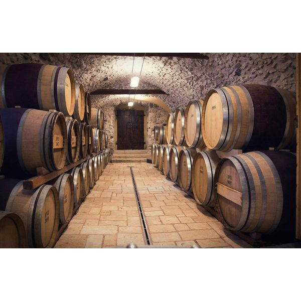 Fototapete Papermoon "Alter Wein GewöLbekeller Mit FäSsern", Bunt, B:3,5M L:2,6M, Vlies, Tapeten-image