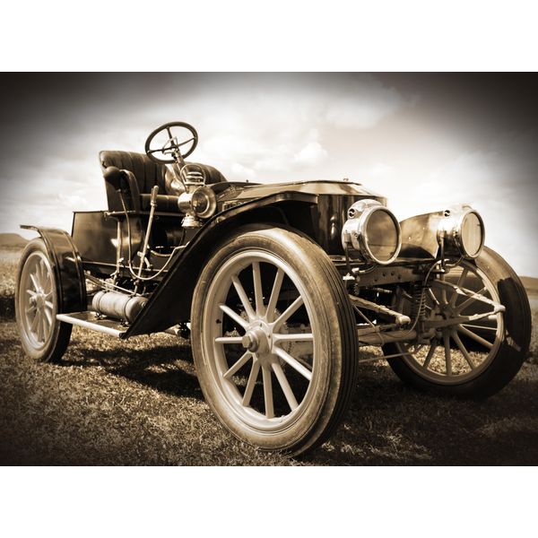 Fototapete Papermoon "Vintage Retro Car", Bunt, B:3,5M L:2,6M, Vlies, Tapeten-image