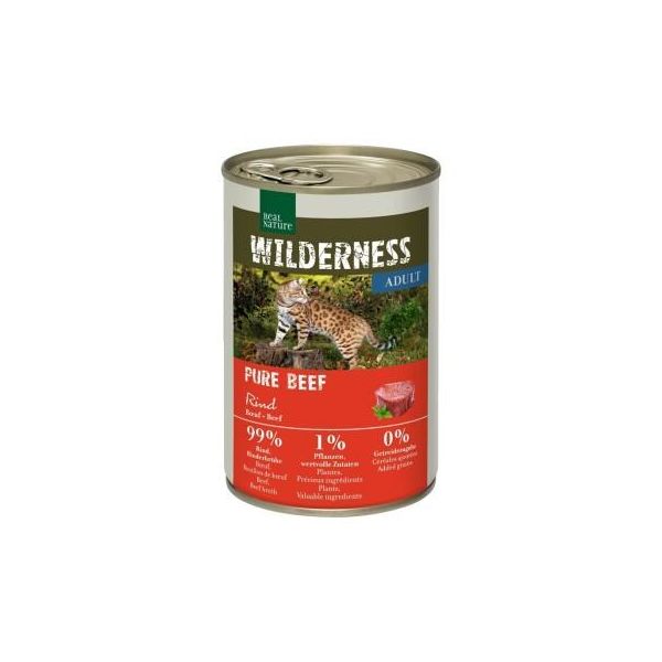 Real Nature Wilderness Nourriture Humide Pour Chat, Adulte Pure Beef 6X400 G-image