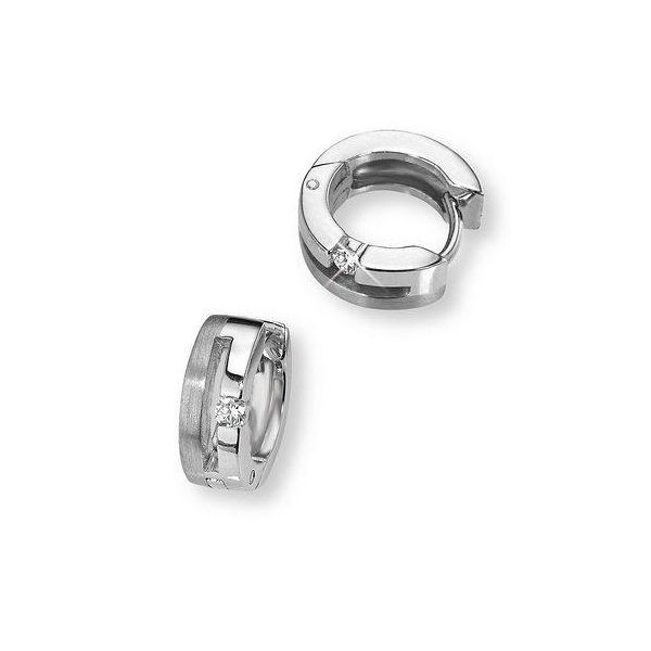 Paar Creolen Amor "9757923", Silber (Silberfarben, Kristallweiß), Ohrringe, Damen, Silber 925 (Sterlingsilber), Mit Zirkonia (Synth.)-image