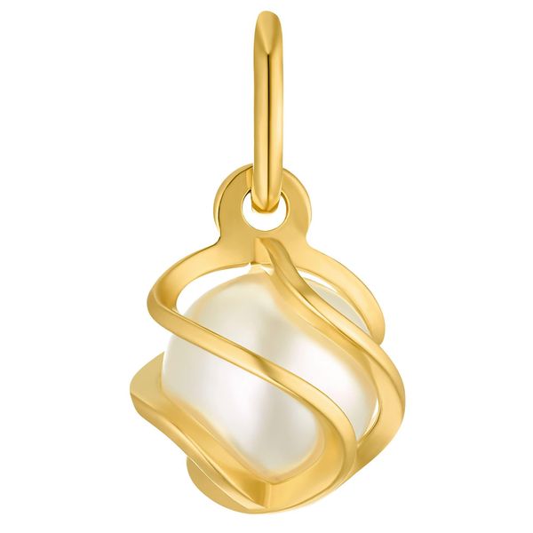 PerlenanhäNger Amor "9038787", Gold (Gelbgoldfarben, Weiß), SchmuckanhäNger, Damen, Gelbgold 585 Perlen, 0,55 G, Gelbgold 585, Perlen, Made In Germany - Mit Wachsperle-image