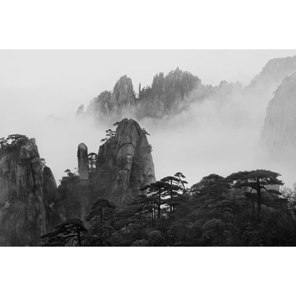 Fototapete Papermoon "Photo-Art Yan Zhang, Huangshan", Bunt, B:5M L:2,8M, Vlies, Tapeten-image