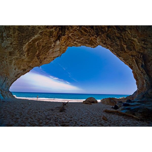 Fototapete Papermoon "HöHle Cala Luna Sardinien", Bunt, B:5M L:2,8M, Vlies, Tapeten-image