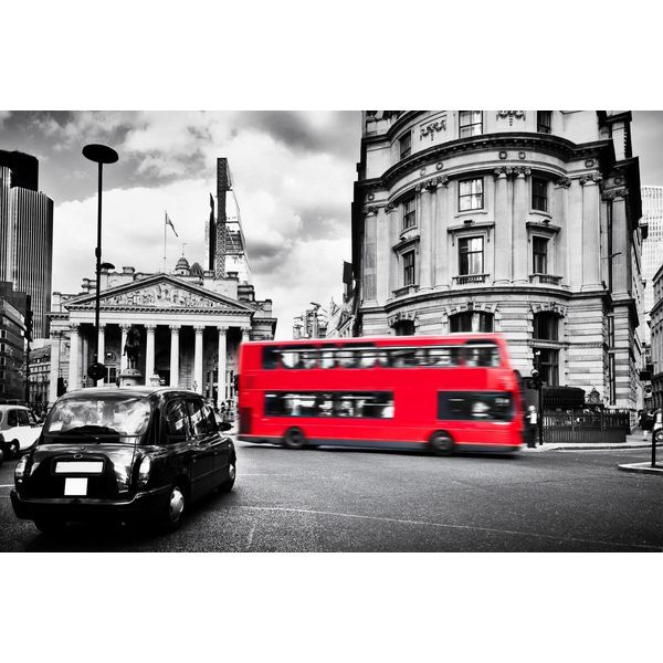 Fototapete Papermoon "London Doubledecker", Bunt, B:4,5M L:2,8M, Vlies, Tapeten-image